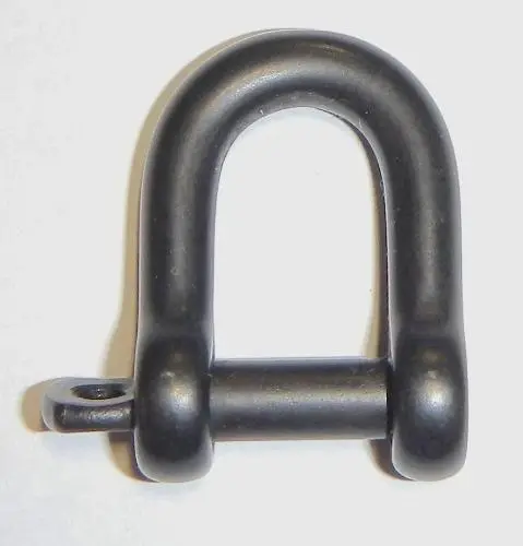 Wichard 5/16" Self-Locking D Shackle - Black 1