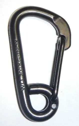 Wichard 13/32" Asymmetric Carbine Hook - Black 1