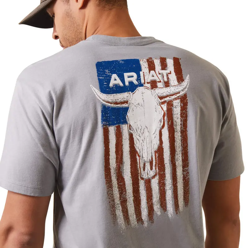 Ariat Steer Skull Flag T-Shirt 1