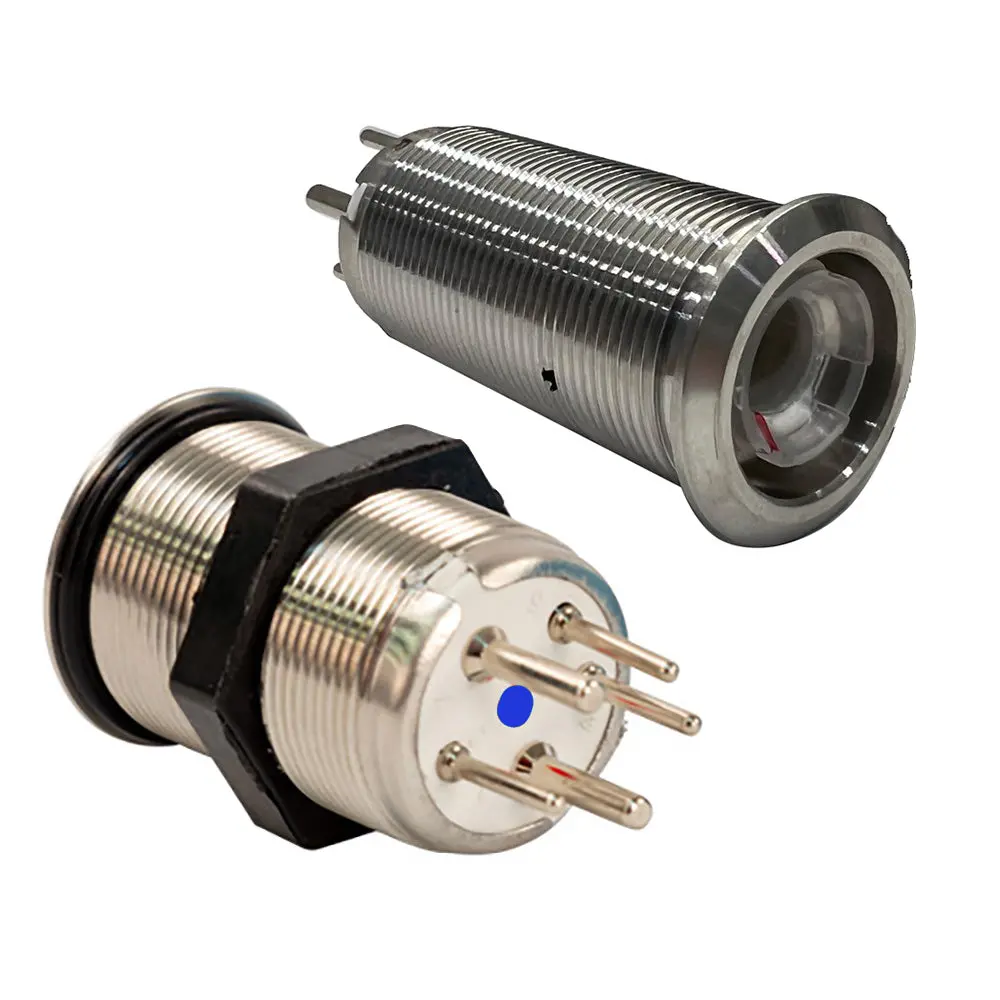 Bluewater 22Mm Inrush Push Button Switch Off/On/On - Blue/Green/Red Led - Switch Body Only [9059-3113] 1