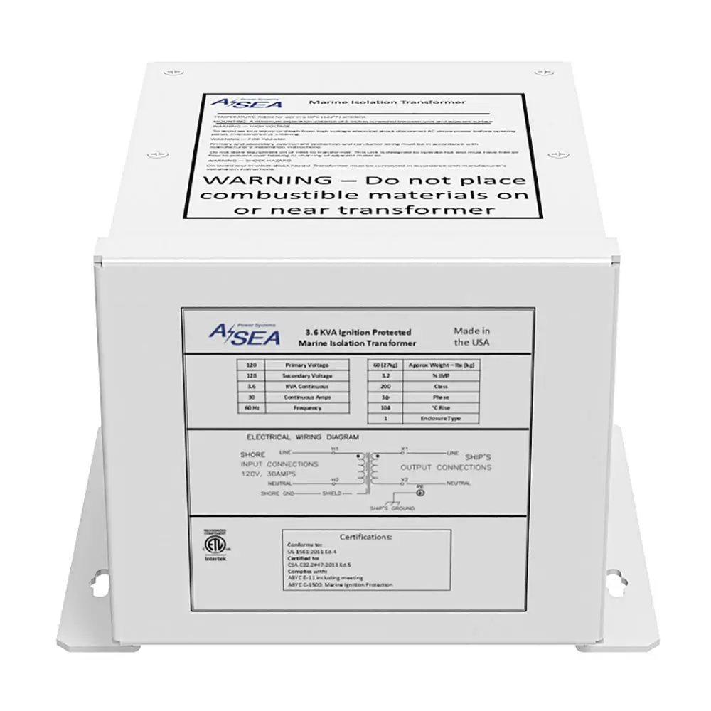 Asea Power Systems 3.6 Kva Isolation Transformer [634003] 1