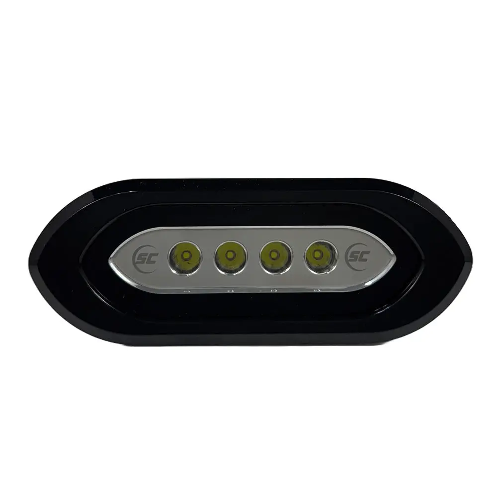 Shadow-Caster Flush Mount Spreader Light - Black Housing - White [Scm-Slf4x-Gw-Bk] 1
