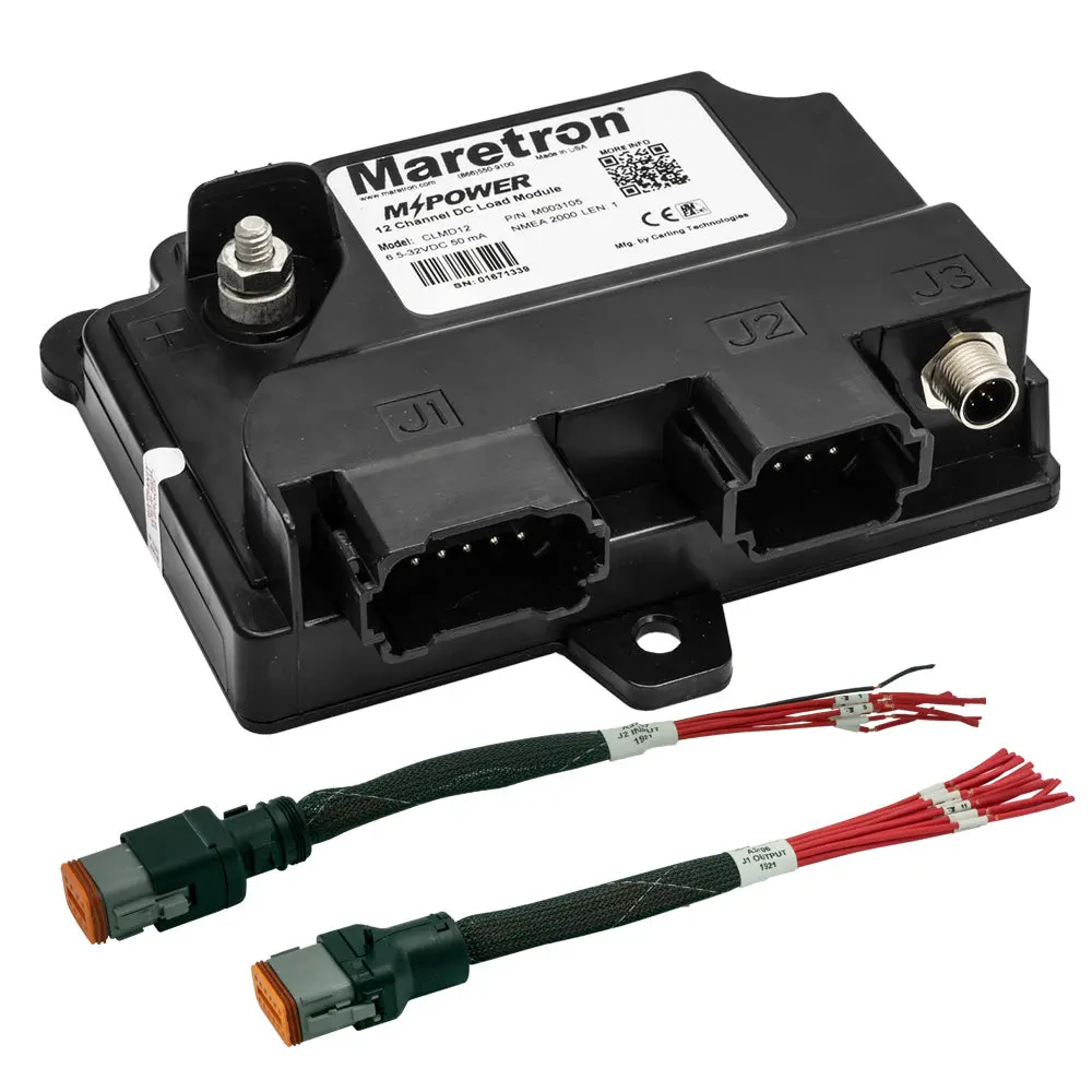 Maretron Mpower 12 Channel Dc Load Module Nmea 2K W/12" Pigtail Adapter Cable For J1  J2 Connectors [Clmd12-R] 1