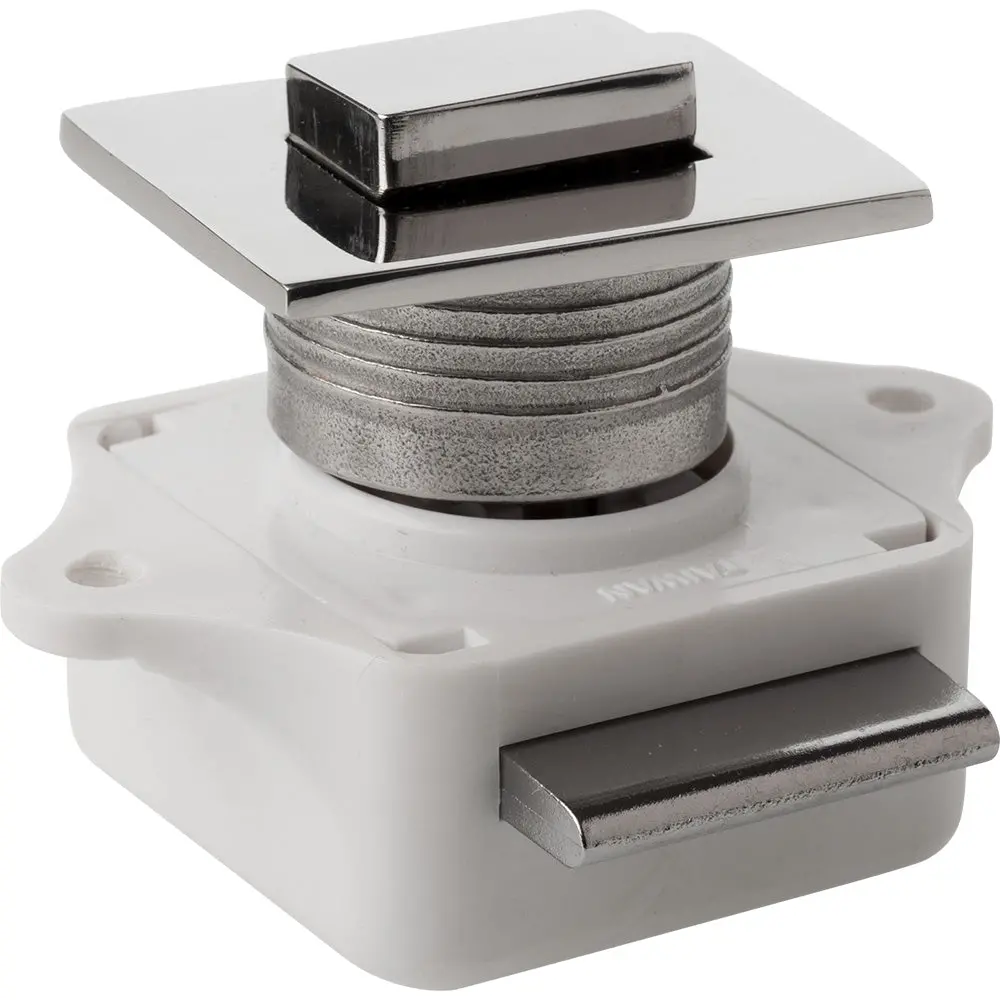 Sea-Dog Push Button Rim Latch - Square - Stainless Steel/Plastic Housing [225310-1] 1