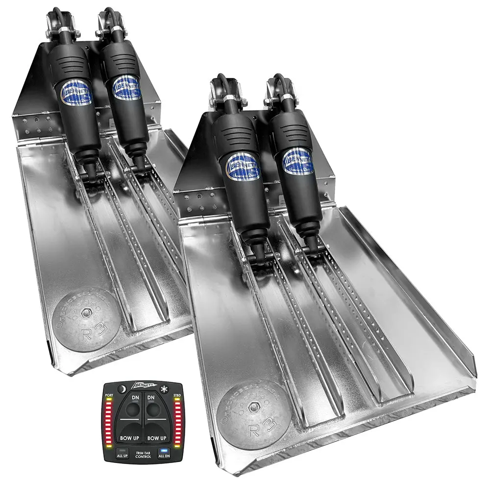 Bennett Marine Bolt 14X20 Dual Electric Trim Tab System W/One Box Indication Unit [Bolt1420hd-Obi] 1