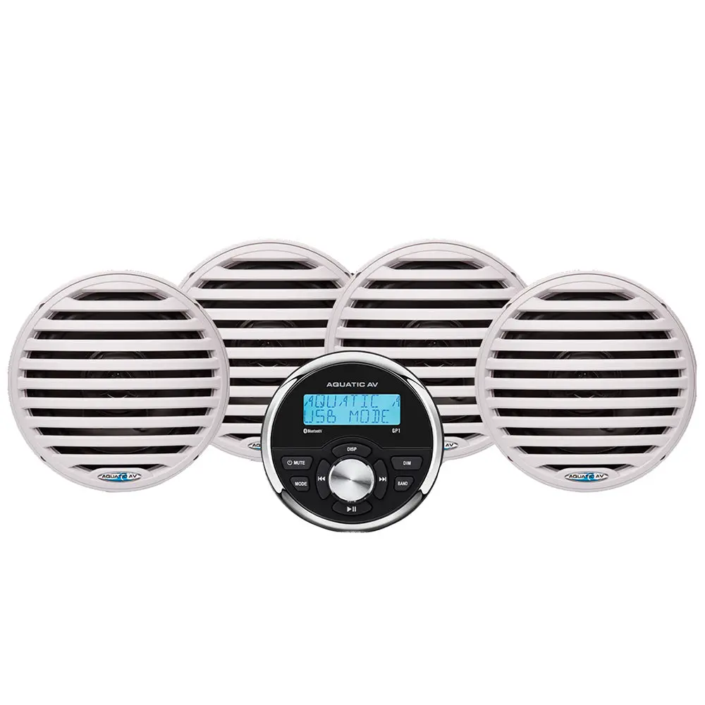 Aquatic Av Economy Gauge Stereo/Speakers Kit - White [Eg200] 1