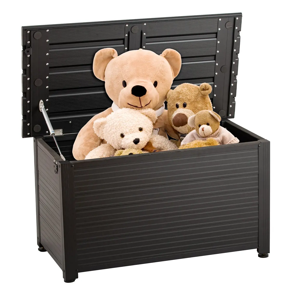 Tecspace Aluminum Deck Box Black, Firm Aluminum Deck Box-Organization And Indoor/Outdoor Storage For Patio Furniture Cushions 1