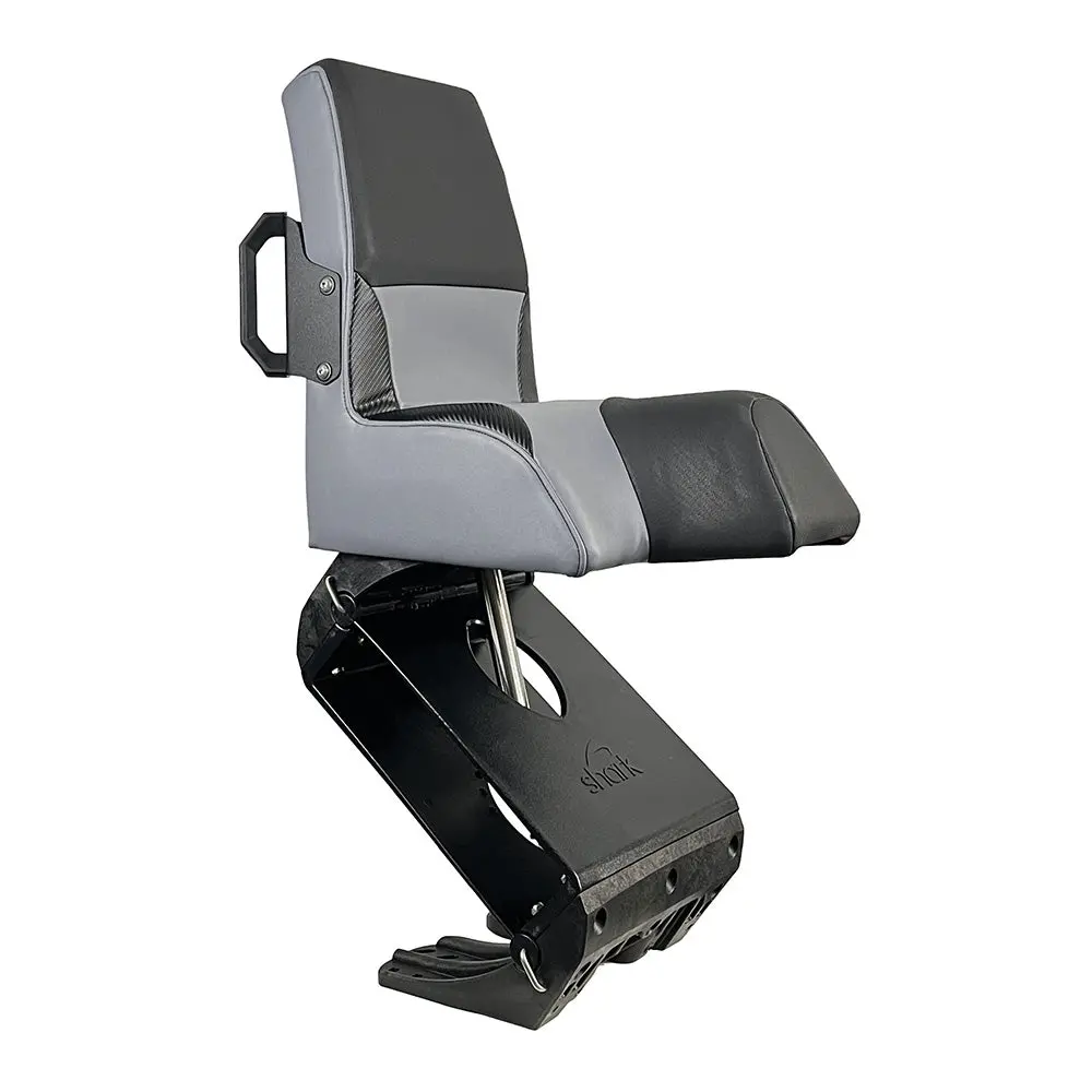 Shark Epic Seat W/Flex Suspension - Grey Vinyl - Regular Handle [Feax1000g] 1