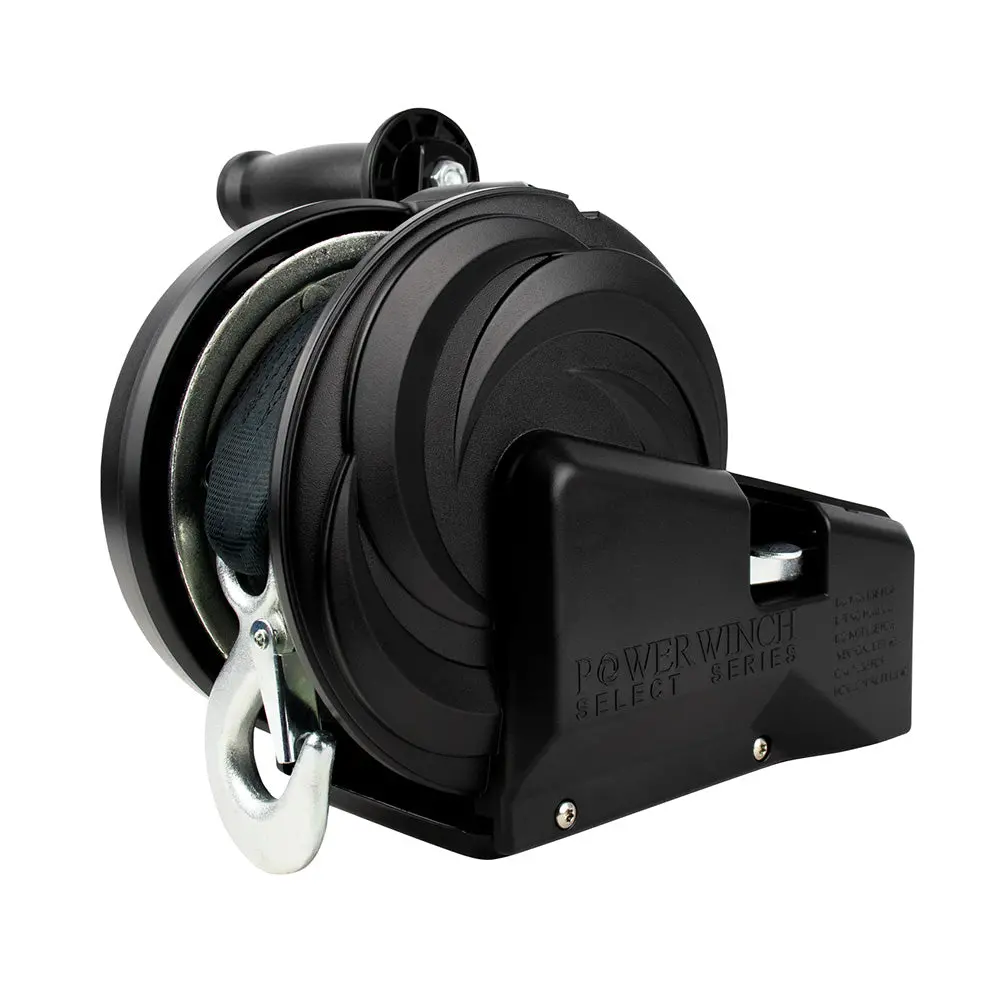 Powerwinch Select Series Winch 2,500Lb, 2 Speed, 6" Crank Arm - Carbon Black [21400-W-2500-6-B-R] 1