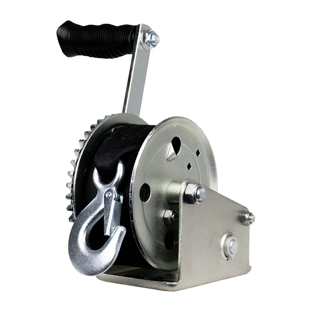 Powerwinch Utility Series Winch 1,600Lb, 8" Crank Arm - Zinc [21500-W-1600-8-Z-R] 1