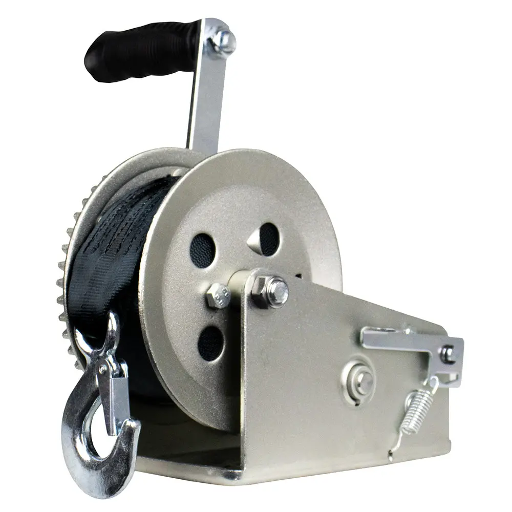 Powerwinch Utility Series Winch 2,500Lb, 2 Speed, 6" Crank Arm - Zinc [21500-W-2500-6-Z-R] 1