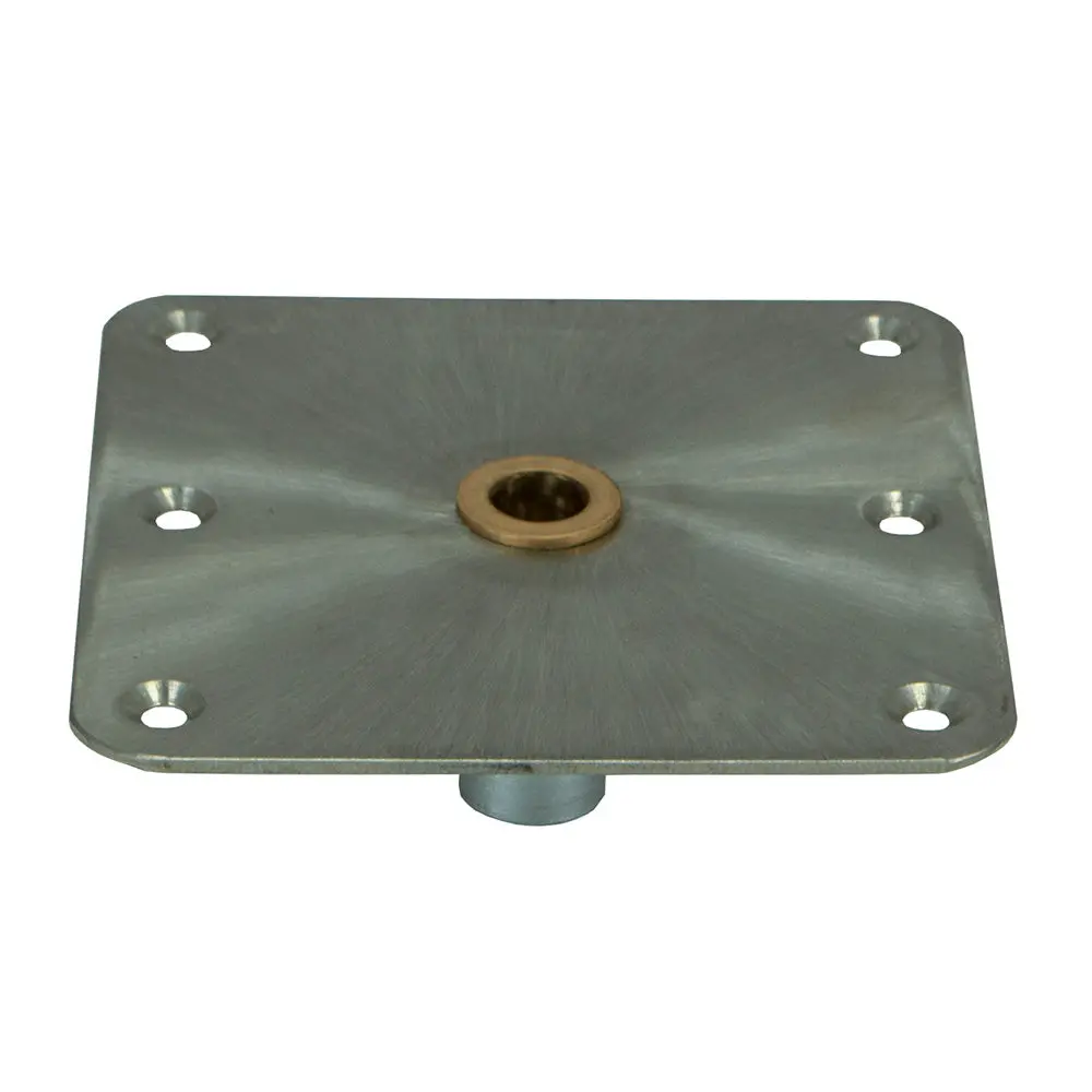 Springfield Kingpin Standard Square Steel Base W/Brass - 7"X7" [3620001-B] 1