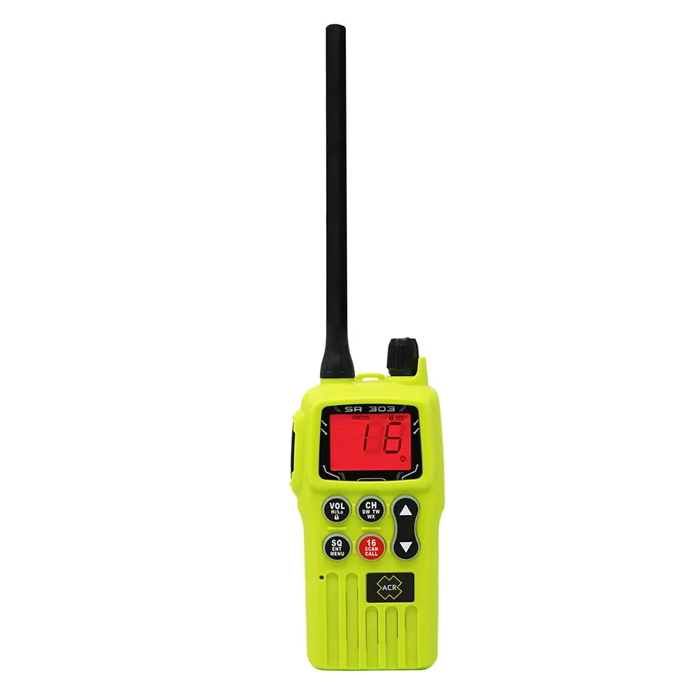 Acr Sr303 Survival Radio Vhf Multi-Channel Gmdss/Fcc/Med W/Replaceable Lithium Ion Battery [4586] 1