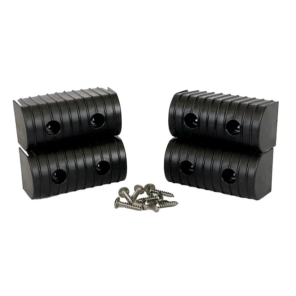 Caliber Bunkwrap End Cap 2X4" Black Accessory Kit W/Stainless Steel Hardware *4-Pack [23051-Bk] 1