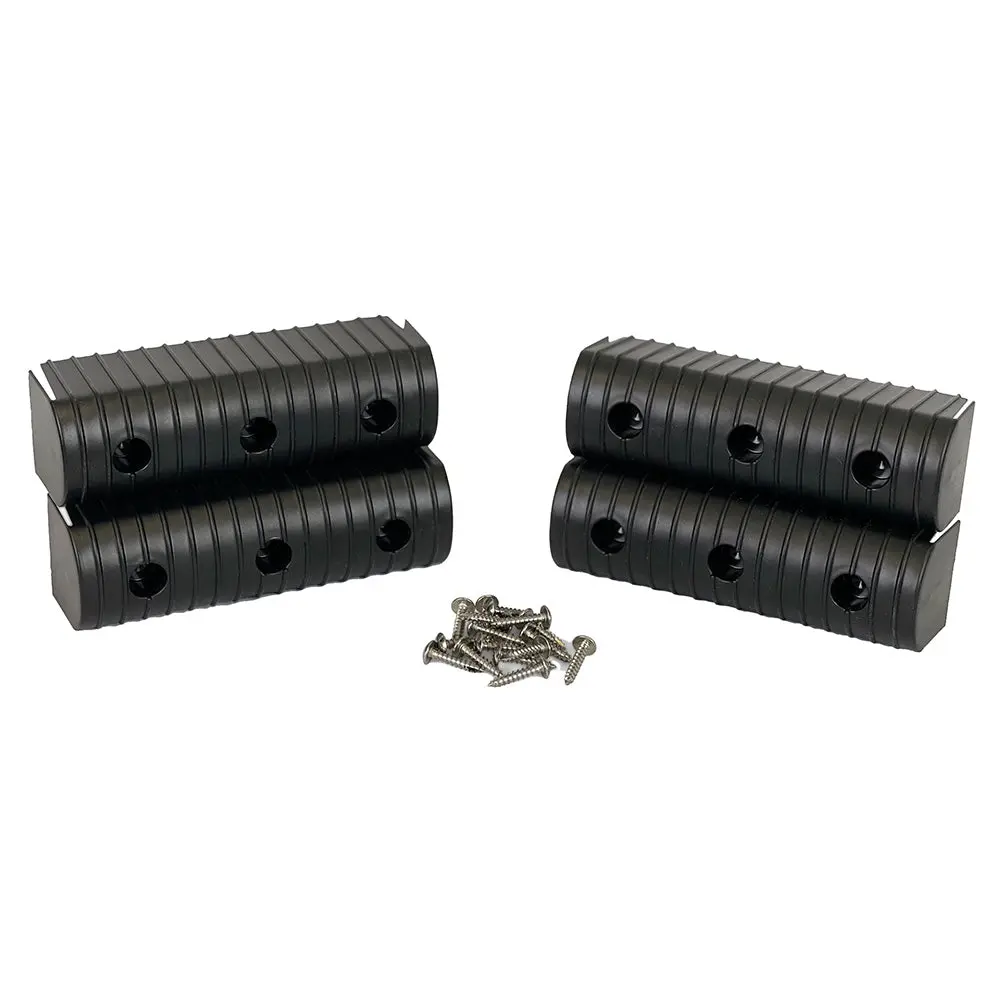 Caliber Bunkwrap End Cap 2X6" Black Accessory Kit W/Stainless Steel Hardware *4-Pack [23053-Bk] 1