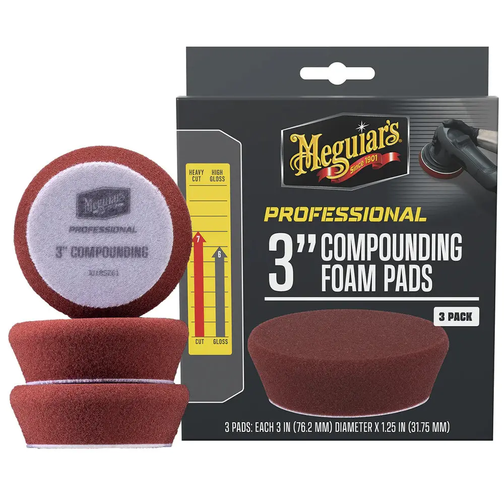 Meguiar's Professional 3" Compound Foam Pads *3-Pack [M3cfp3] 1