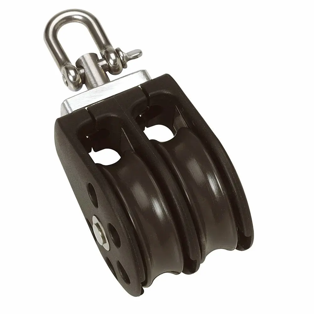 Barton Size 2 35Mm Plain Bearing Pulley Block Double W/Swivel [N02230] 1