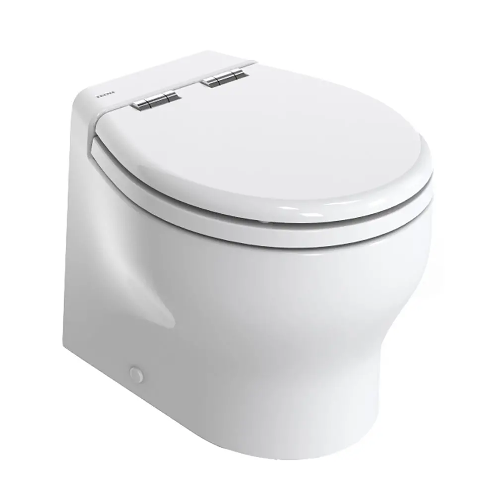 Thetford Silence 2G W/Wood Polyester Soft Close Seat  Standard Solenoid - Short, White, 12V [T-E2g012dw/D00c00] 1