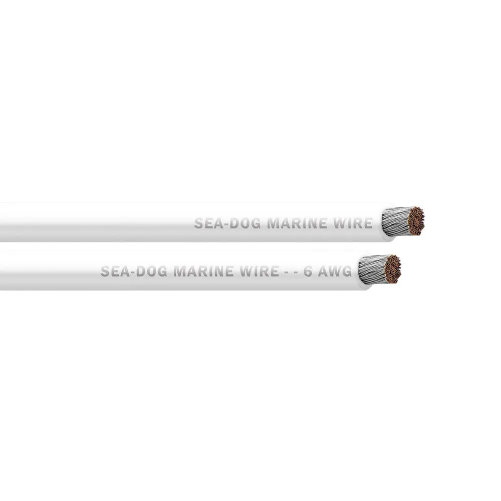 Sea-Dog 6 Awg White Battery Cable - 25' [8006050] 1