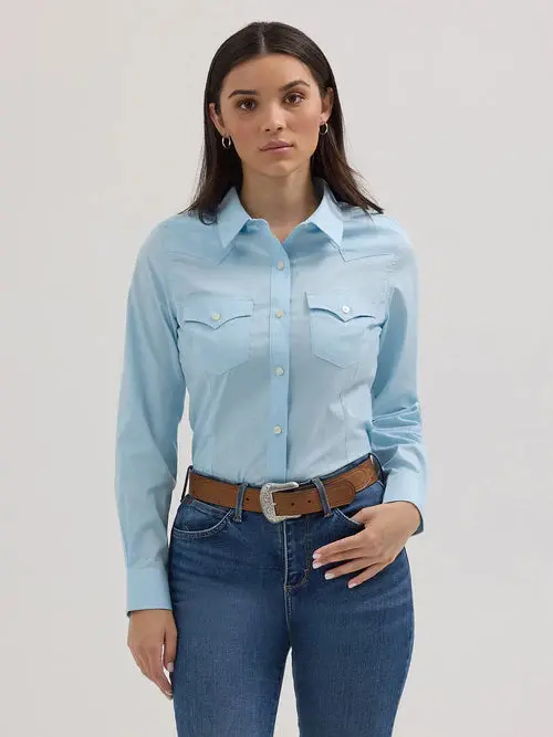 Wrangler Retro® Long Sleeve Solid Shirt 1
