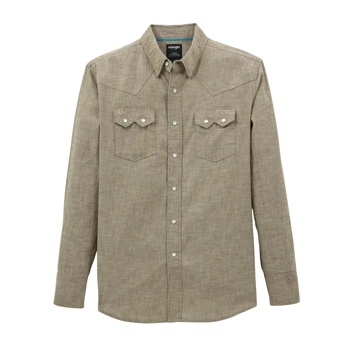 Wrangler X Cody Johnson Long Sleeve Shirt In Olive 1