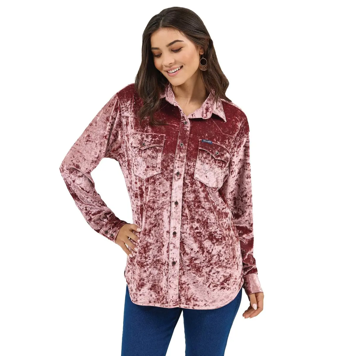 Wrangler Retro Vintage Boyfriend Snap Shirt 1