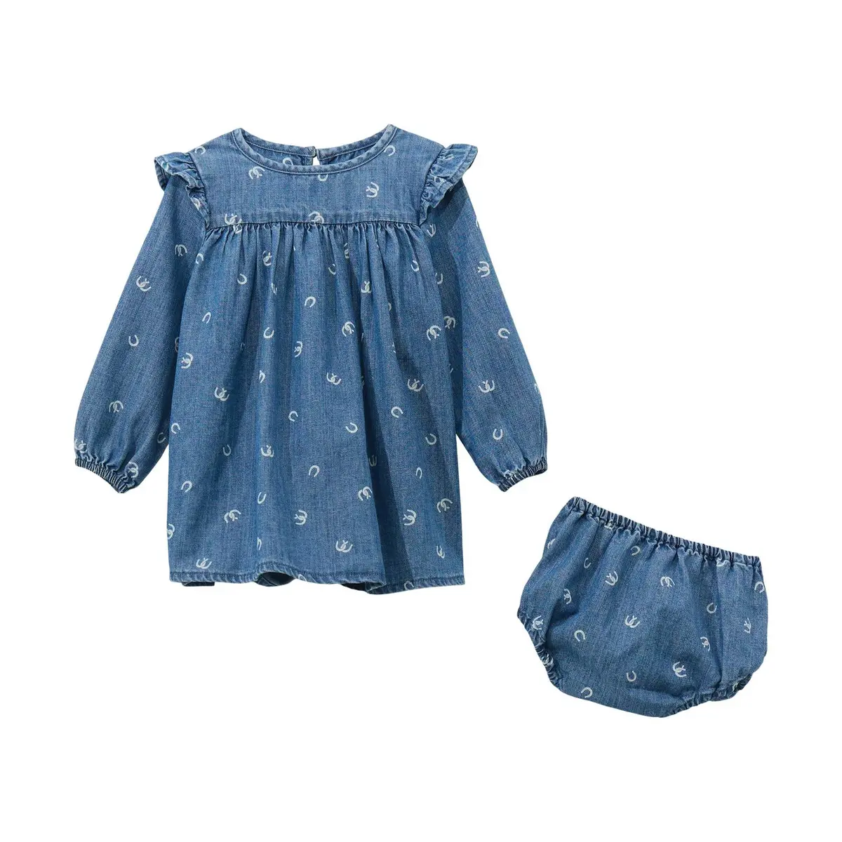 Wrangler Baby Girl Trapeze Denim Dress 1