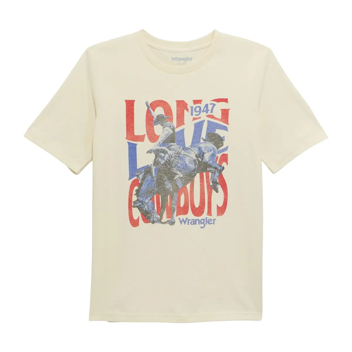 Wrangler Boys Short Sleeve Graphic T-Shirt In Antique White 1