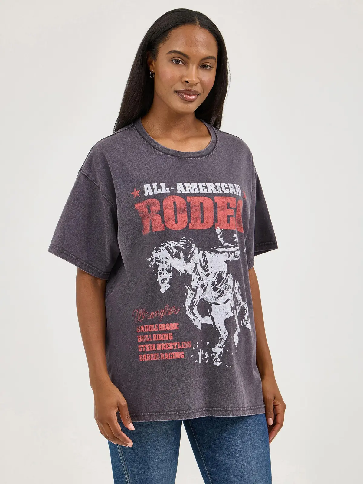 Wrangler Short Sleeve Oversized Fit T-Shirt In Phantom 1