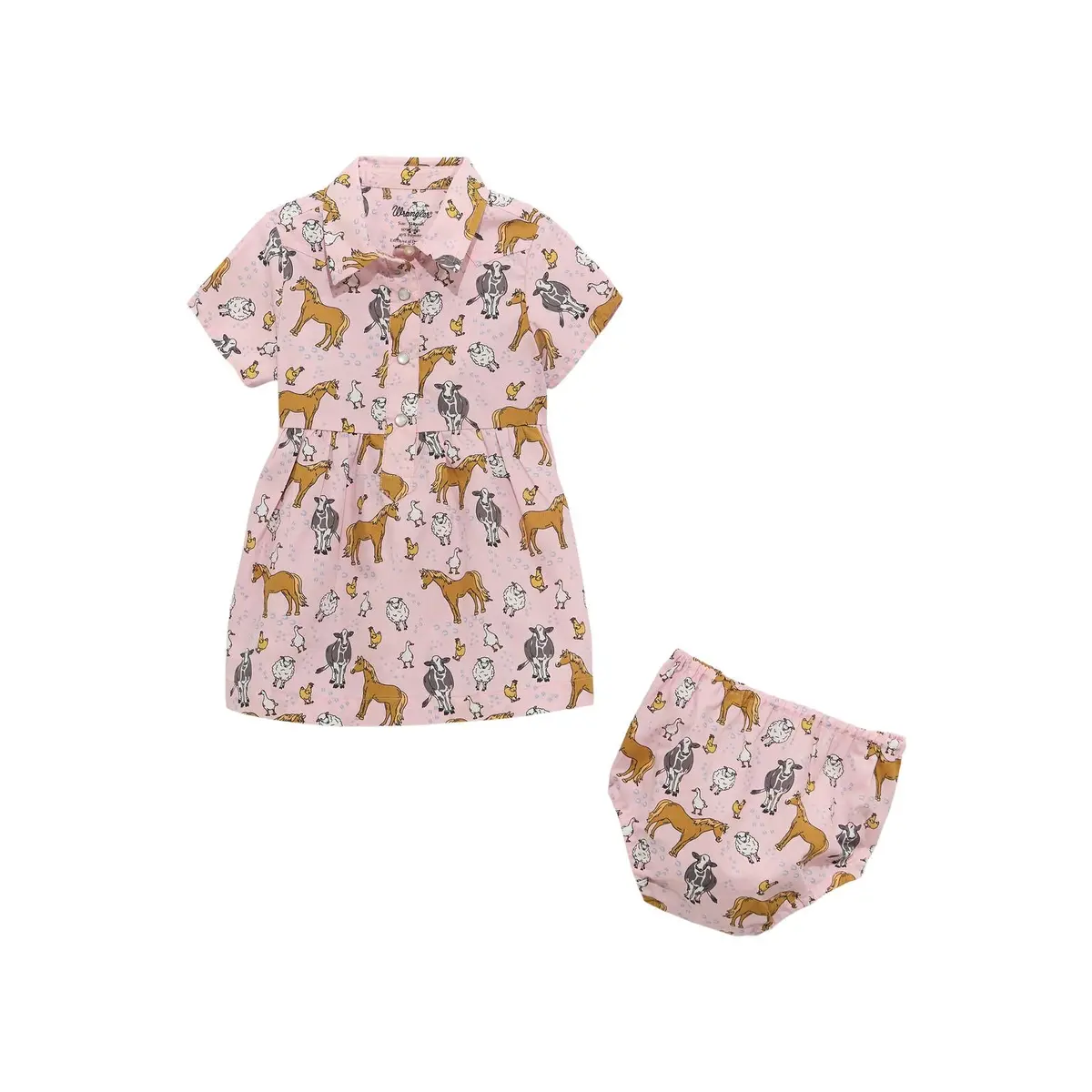 Wrangler Snap Dress In Pink 1