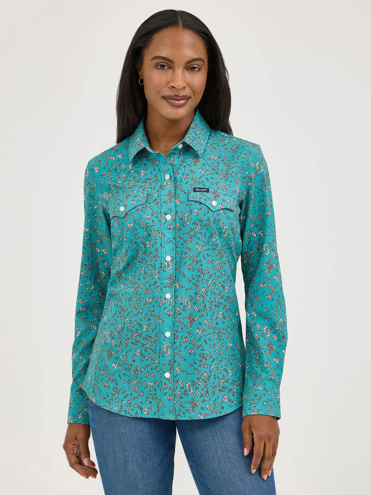 Wrangler Performance Aria Shirt In Green 1