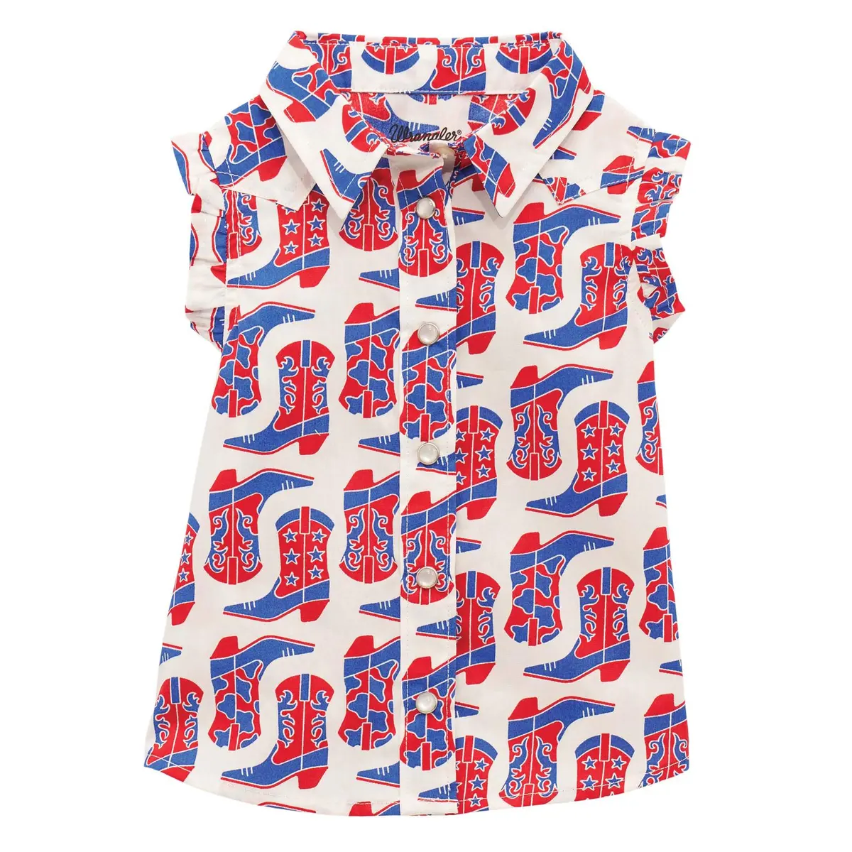 Wrangler® Baby Girl Sleeveless Snap Shirt 1