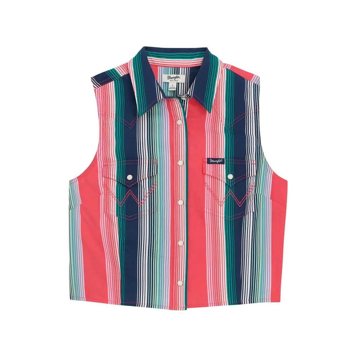 Wrangler Retro® Punchy Sleeveless Snap Shirt 1