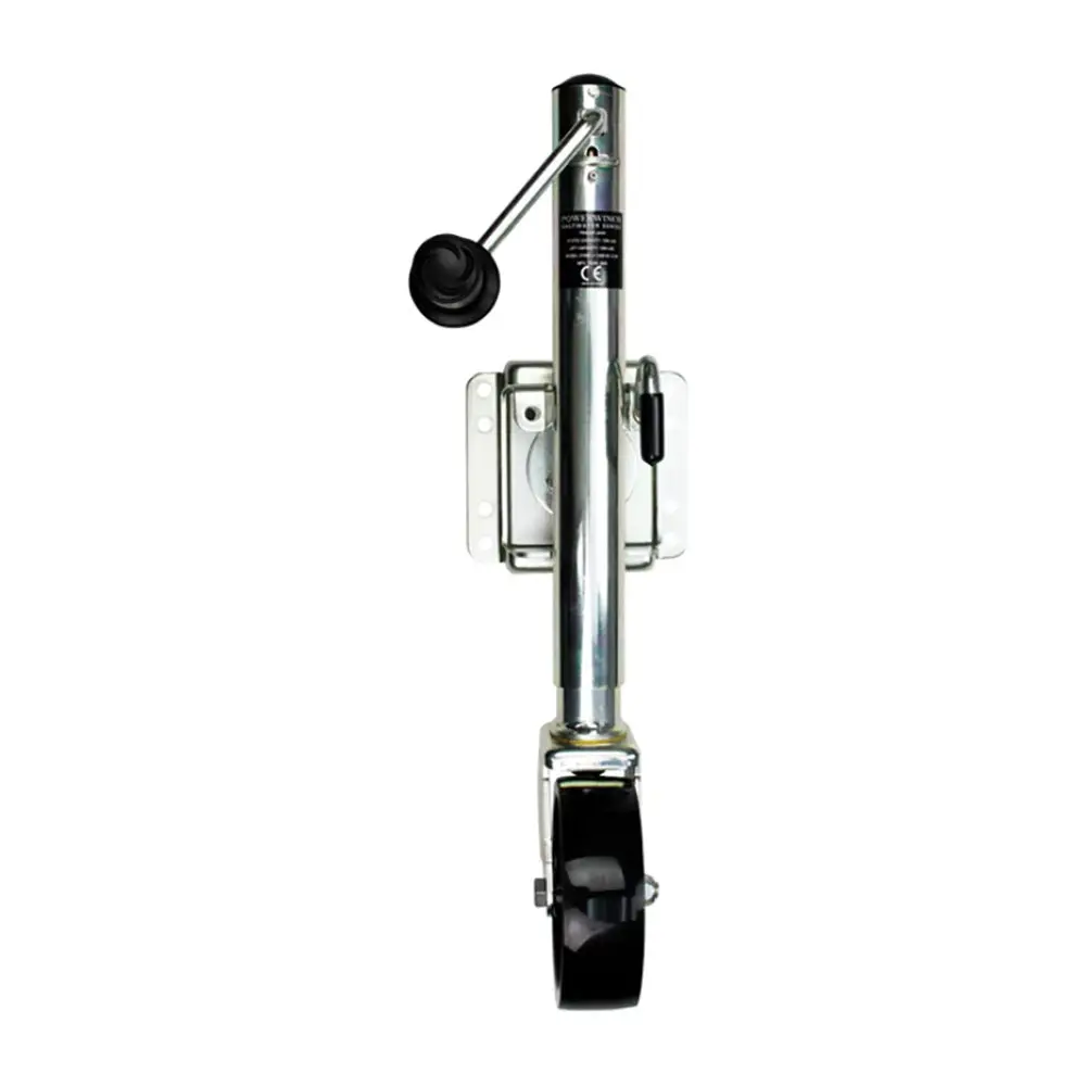 Powerwinch Saltwater Series Jack - 1200Lb, Bolt-On, Single Wheel, Zinc 500+ Hr Salt Spray [21600-J-1200-B1-Z-R] 1
