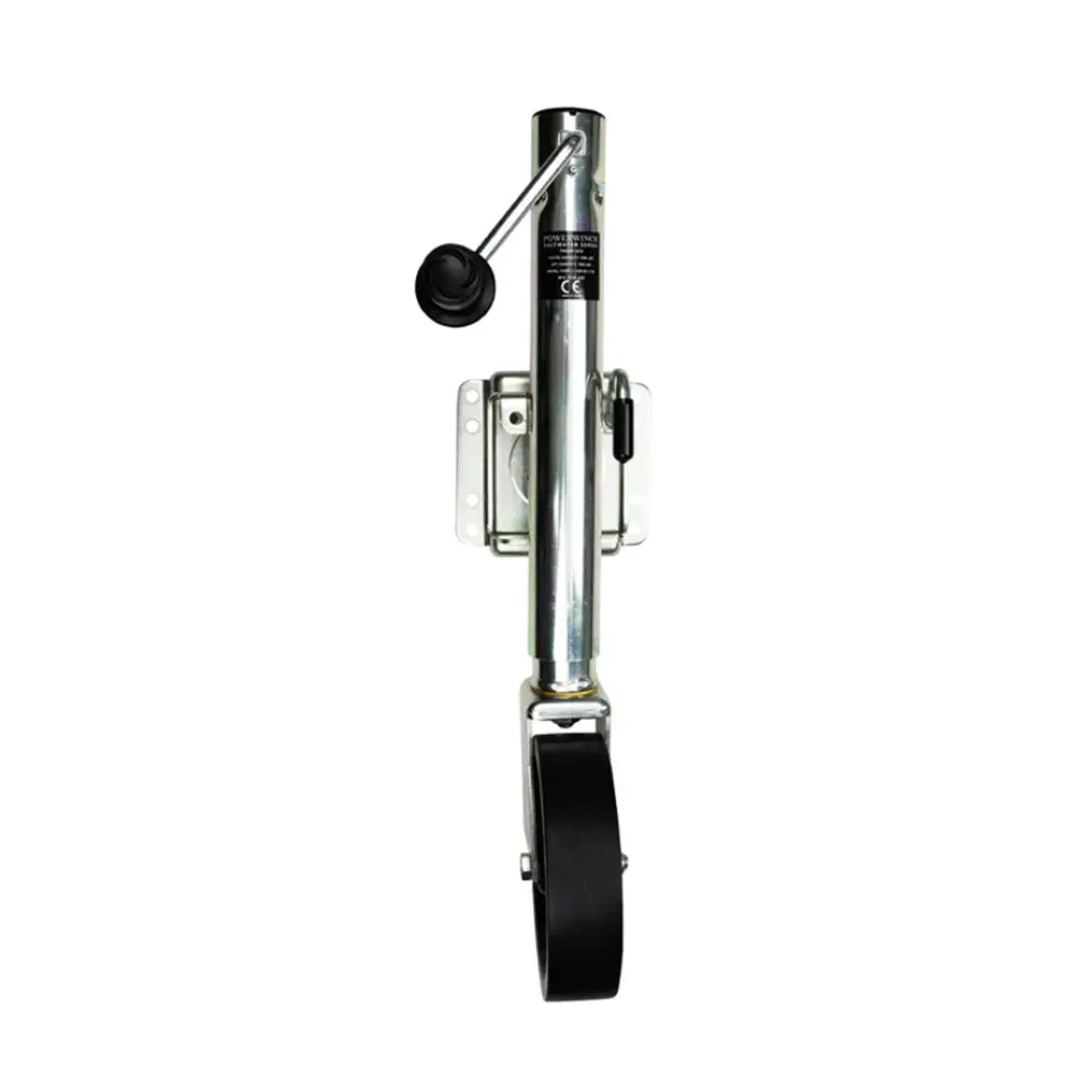 Powerwinch Saltwater Series Jack - 1500Lb, Weld-On, Single Wheel, Zinc 500+ Hr Salt Spray [21600-J-1500-B2-Z-R] 1