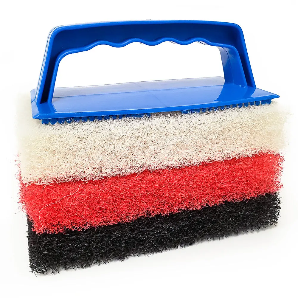 Star Brite Large Multi-Texture Scrub Pad Kit W/Interchangeable Handle [42023] 1