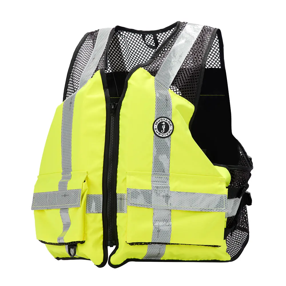 Mustang Industrial Mesh Vest - Hi-Vis Fluorescent Yellow Green - Small/Medium [Mv1254t3-239-S/M-279] 1