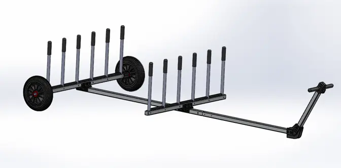 Dynamic Dolly For 5 Stand Up Paddle Boards/Surf Boards 1
