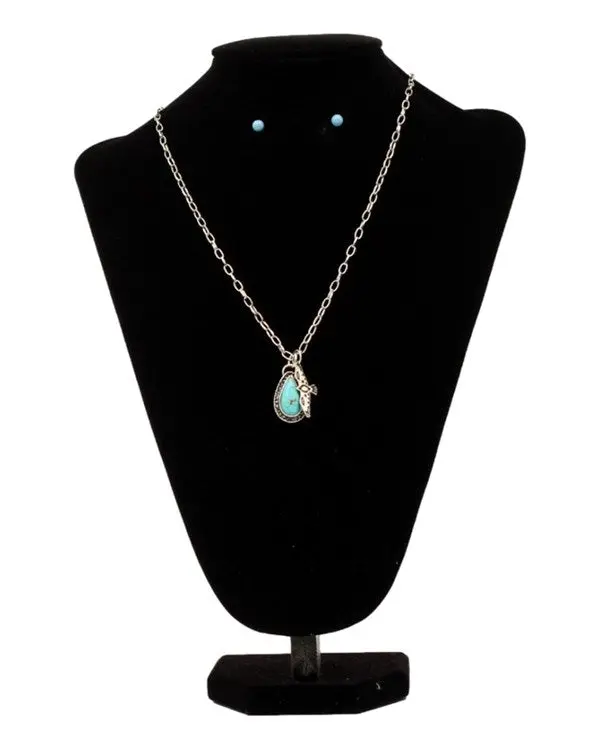 M&F Silver Strike Bird Pendant Jewelry Set 1