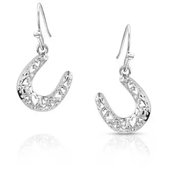Montana Silversmith Heartfelt Luck Horseshoe Earrings 1