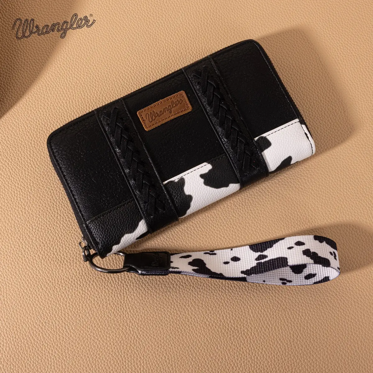 Wrangler Cow Print Wallet -Black 1