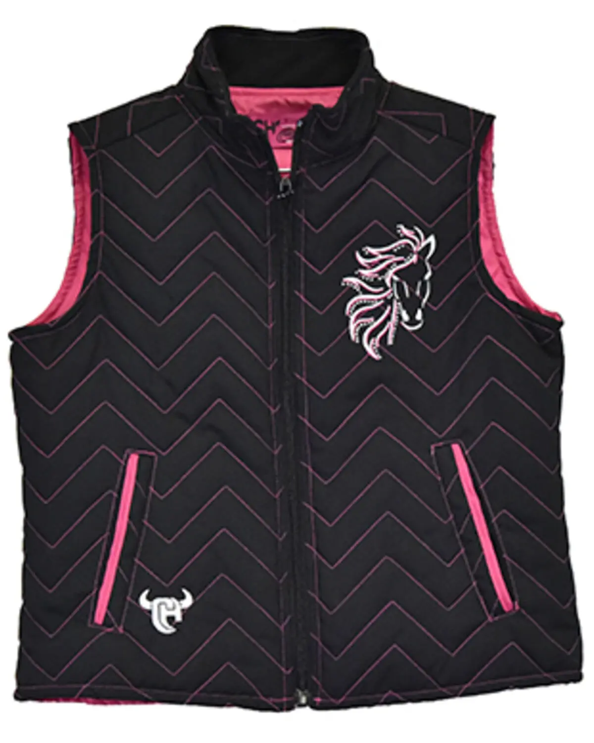 Cowgirl Blaze Horse Quilted Vest 1