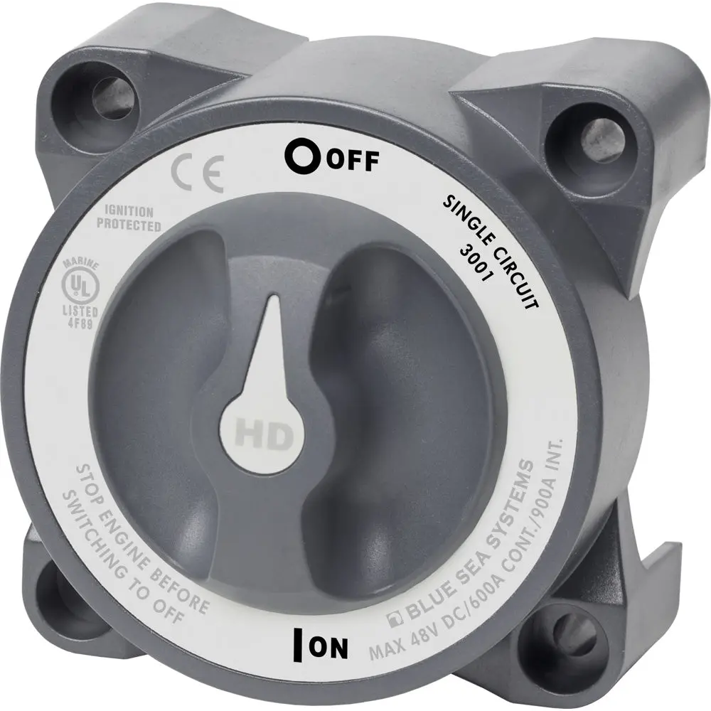 Blue Sea 3001 Hd-Series Battery Switch Single Circuit On/Off W/Afd [3001] 1