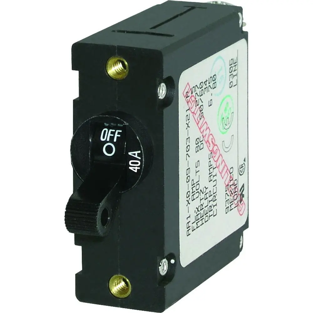 Blue Sea 7224 Ac / Dc Single Pole Magnetic World Circuit Breaker  -  40 Amp [7224] 1
