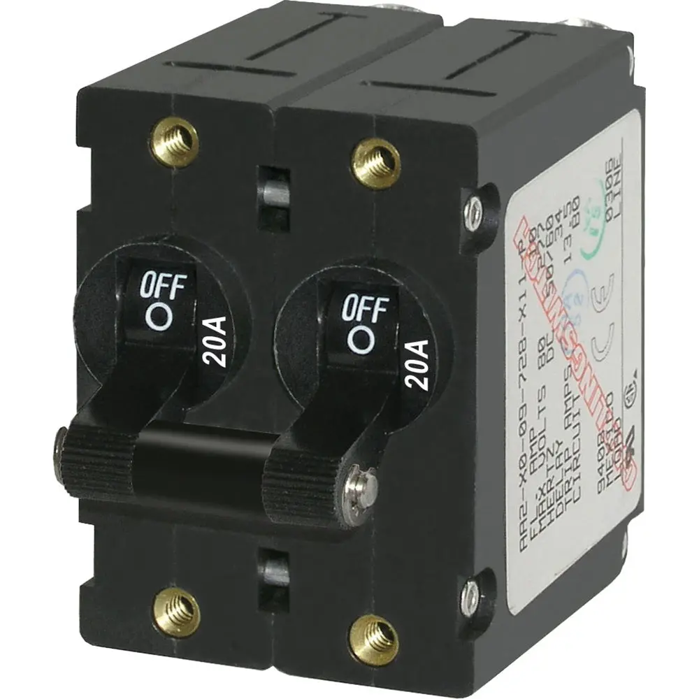 Blue Sea 7236 A-Series Double Pole Toggle - 20A - Black [7236] 1