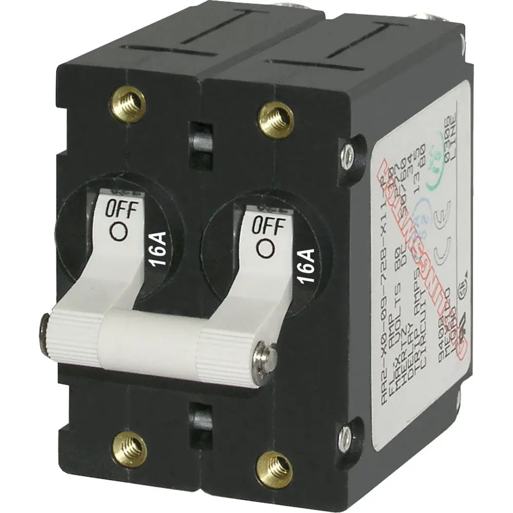 Blue Sea 7294 A-Series Double Pole Toggle - 16A - White [7294] 1