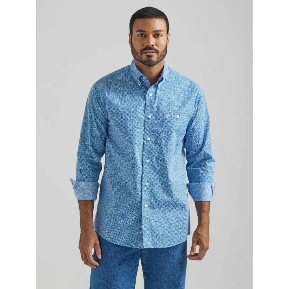 Men's Wrangler Long Sleeve Western Shirt 1