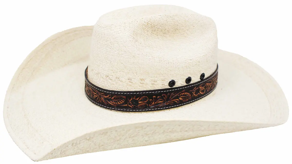 Challenger Tooled Leather Hat Band 1