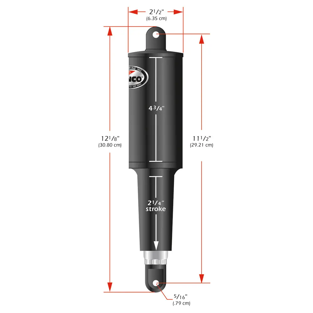 Lenco 101 Standard Actuator - 12V - 2-1/4" Stroke [15054-001] 1