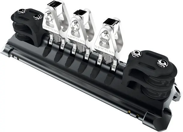 Lewmar Tb Car Long 3X Sz2 W/ Upstand & 2 Double Cl Sheaves 1